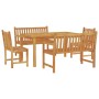 5-teiliges Garten-Esszimmerset aus massivem Teakholz von vidaXL, Gartensets - Ref: Foro24-3157155, Preis: 746,44 €, Rabatt: %