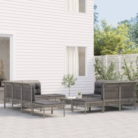 11-piece garden furniture set and gray synthetic rattan cushions by vidaXL, Garden sets - Ref: Foro24-3187572, Price: 484,96 ...