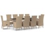 Set comedor de jardín 11 pzas con cojines ratán sintético beige de vidaXL, Conjuntos de jardín - Ref: Foro24-3157574, Precio:...