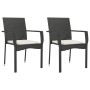 Set comedor de jardín 3 pzas con cojines ratán sintético negro de vidaXL, Conjuntos de jardín - Ref: Foro24-3184987, Precio: ...