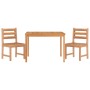 Garden dining set 3 pieces solid teak wood by vidaXL, Garden sets - Ref: Foro24-3157179, Price: 401,18 €, Discount: %