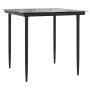 Set comedor jardín 5 pzas y cojines ratán sintético negro gris de vidaXL, Conjuntos de jardín - Ref: Foro24-3185150, Precio: ...