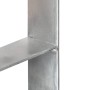 Anclajes de valla 6 uds acero galvanizado plateado 12x6x60 cm de vidaXL, Puntas para anclaje en el suelo - Ref: Foro24-145306...