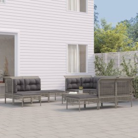 11-piece garden furniture set and gray synthetic rattan cushions by vidaXL, Garden sets - Ref: Foro24-3187576, Price: 561,45 ...