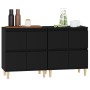 Sideboards 2 pcs black plywood 60x35x70 cm by vidaXL, Sideboards - Ref: Foro24-3185752, Price: 141,99 €, Discount: %