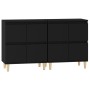 Sideboards 2 pcs black plywood 60x35x70 cm by vidaXL, Sideboards - Ref: Foro24-3185752, Price: 141,99 €, Discount: %