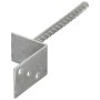 Anclajes de valla 6 uds acero galvanizado plateado 8x6x30 cm de vidaXL, Puntas para anclaje en el suelo - Ref: Foro24-145324,...