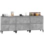 Sideboards 3 pcs concrete gray plywood 60x35x70 cm by vidaXL, Sideboards - Ref: Foro24-3185779, Price: 214,28 €, Discount: %