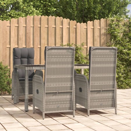 5-teiliges Garten-Essset mit grauen Kissen aus synthetischem Rattan von vidaXL, Gartensets - Ref: Foro24-3185025, Preis: 986,...