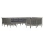 Set de muebles de jardín 12 pzas cojines ratán sintético gris de vidaXL, Conjuntos de jardín - Ref: Foro24-3187579, Precio: 6...