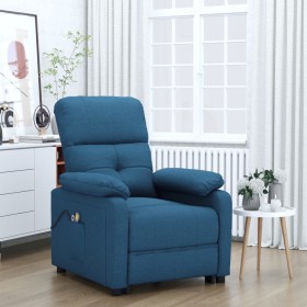 Sillón de masaje elevable de tela azul de vidaXL, Sillones de masaje eléctricos - Ref: Foro24-3120380, Precio: 403,99 €, Desc...