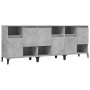 Aparadores 3 uds madera contrachapada gris hormigón 60x35x70 cm de vidaXL, Aparadores - Ref: Foro24-3185747, Precio: 197,87 €...