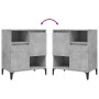 Aparadores 3 uds madera contrachapada gris hormigón 60x35x70 cm de vidaXL, Aparadores - Ref: Foro24-3185747, Precio: 197,87 €...