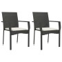 Set comedor de jardín 3 pzas con cojines ratán sintético negro de vidaXL, Conjuntos de jardín - Ref: Foro24-3185131, Precio: ...