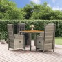 5-piece garden dining set with gray synthetic rattan cushions by vidaXL, Garden sets - Ref: Foro24-3185045, Price: 685,99 €, ...