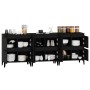 3 Stück Sperrholz Sideboards schwarz 60x35x70 cm von vidaXL, Sideboards - Ref: Foro24-3185776, Preis: 206,99 €, Rabatt: %