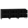 3 Stück Sperrholz Sideboards schwarz 60x35x70 cm von vidaXL, Sideboards - Ref: Foro24-3185776, Preis: 206,99 €, Rabatt: %