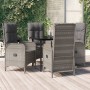 Garden dining set 5 pieces and black gray synthetic rattan cushions by vidaXL, Garden sets - Ref: Foro24-3185178, Price: 921,...