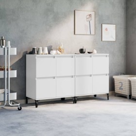 Sideboards 2 Stück weißes Sperrholz 60x35x70 cm von vidaXL, Sideboards - Ref: Foro24-3185759, Preis: 124,45 €, Rabatt: %