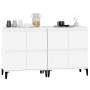 Aparadores 2 uds madera contrachapada blanco 60x35x70 cm de vidaXL, Aparadores - Ref: Foro24-3185759, Precio: 124,29 €, Descu...