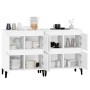 Aparadores 2 uds madera contrachapada blanco 60x35x70 cm de vidaXL, Aparadores - Ref: Foro24-3185759, Precio: 124,29 €, Descu...