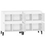 Aparadores 2 uds madera contrachapada blanco 60x35x70 cm de vidaXL, Aparadores - Ref: Foro24-3185759, Precio: 124,29 €, Descu...