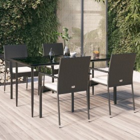 5-piece garden furniture set with black synthetic rattan cushions by vidaXL, Garden sets - Ref: Foro24-3185122, Price: 391,12...