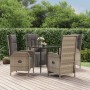 Garden dining set 5 pieces and black gray synthetic rattan cushions by vidaXL, Garden sets - Ref: Foro24-3185185, Price: 806,...