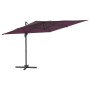 Cantilever parasol with burgundy red LEDs 400x300 cm by vidaXL, Umbrellas - Ref: Foro24-319933, Price: 253,77 €, Discount: %