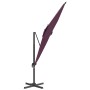 Cantilever parasol with burgundy red LEDs 400x300 cm by vidaXL, Umbrellas - Ref: Foro24-319933, Price: 253,77 €, Discount: %