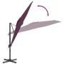 Cantilever parasol with burgundy red LEDs 400x300 cm by vidaXL, Umbrellas - Ref: Foro24-319933, Price: 253,77 €, Discount: %