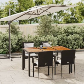 5-piece garden furniture set with black synthetic rattan cushions by vidaXL, Garden sets - Ref: Foro24-3184989, Price: 414,99...