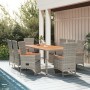 Garden dining set 9 pieces and gray synthetic rattan cushions by vidaXL, Garden sets - Ref: Foro24-3157560, Price: 1,00 €, Di...