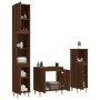 3-piece bathroom furniture set in brown oak plywood by vidaXL, Bathroom furniture - Ref: Foro24-3185588, Price: 189,64 €, Dis...