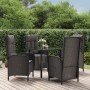 5-teiliges Gartenmöbel-Set mit schwarzen synthetischen Rattankissen von vidaXL, Gartensets - Ref: Foro24-3185195, Preis: 712,...