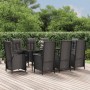 9-piece garden dining set and black synthetic rattan cushions by vidaXL, Garden sets - Ref: Foro24-3185176, Price: 1,00 €, Di...