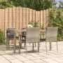 5-piece garden dining set with gray synthetic rattan cushions by vidaXL, Garden sets - Ref: Foro24-3184971, Price: 402,80 €, ...