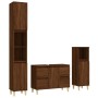 Set de muebles baño 3 pzas madera contrachapada roble marrón de vidaXL, Muebles de baño - Ref: Foro24-3185604, Precio: 235,47...