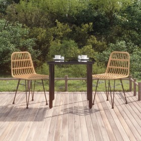 3-teiliges Garten-Essset aus synthetischem Rattan von vidaXL, Gartensets - Ref: Foro24-3157887, Preis: 210,99 €, Rabatt: %