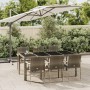 Garden dining set 7 pieces and gray synthetic rattan cushions by vidaXL, Garden sets - Ref: Foro24-3184985, Price: 504,67 €, ...