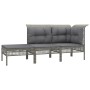 Set de muebles de jardín 13 pzas y cojines ratán sintético gris de vidaXL, Conjuntos de jardín - Ref: Foro24-3187585, Precio:...