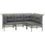 Set de muebles de jardín 13 pzas y cojines ratán sintético gris de vidaXL, Conjuntos de jardín - Ref: Foro24-3187585, Precio:...