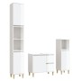 Set de muebles baño 3 pzas madera contrachapada blanco brillo de vidaXL, Muebles de baño - Ref: Foro24-3185537, Precio: 261,0...