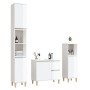 Set de muebles baño 3 pzas madera contrachapada blanco brillo de vidaXL, Muebles de baño - Ref: Foro24-3185537, Precio: 261,0...