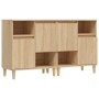 Aparadores 2 uds madera contrachapada roble Sonoma 60x35x70 cm de vidaXL, Aparadores - Ref: Foro24-3185722, Precio: 138,34 €,...