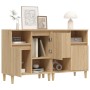 Aparadores 2 uds madera contrachapada roble Sonoma 60x35x70 cm de vidaXL, Aparadores - Ref: Foro24-3185722, Precio: 138,34 €,...