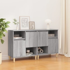 Sideboards 2 pcs Sonoma gray plywood 60x35x70 cm by vidaXL, Sideboards - Ref: Foro24-3185725, Price: 131,50 €, Discount: %