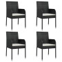 5-piece garden furniture set with black synthetic rattan cushions by vidaXL, Garden sets - Ref: Foro24-3185012, Price: 367,07...