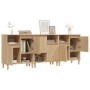 Aparadores 3 uds madera contrachapada roble Sonoma 60x35x70 cm de vidaXL, Aparadores - Ref: Foro24-3185738, Precio: 206,16 €,...