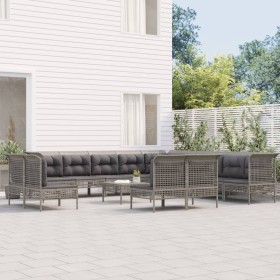 13-piece garden furniture set and gray synthetic rattan cushions by vidaXL, Garden sets - Ref: Foro24-3187586, Price: 619,99 ...